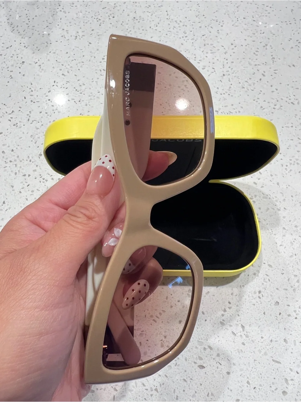 Marc Jacobs 53mm Cat Eye Sunglasses Beige/Brown Gradient